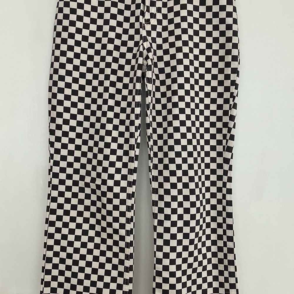 Checkered Brown and White Jeans